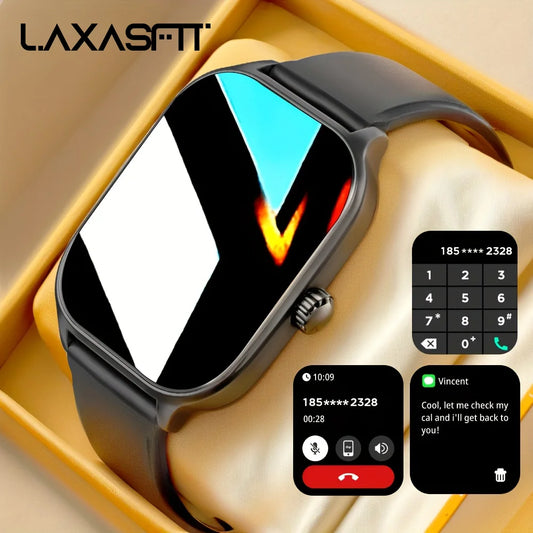 LAXASFIT H9 Smartwatch 2025 – Bluetooth Call, Fitness Tracking & Customizable Watch Faces